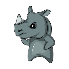 cartoon rhino
