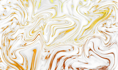 3d gold and white abstraction, marble for the background. Functional art.