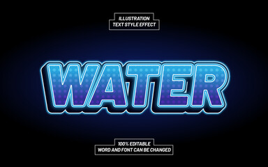 Water 3D Bold Text Style Effect