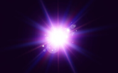 	
Bright beautiful star.Vector illustration of a light effect on a transparent background.