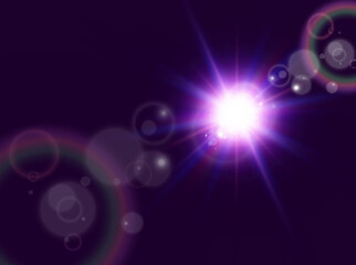 	
Bright beautiful star.Vector illustration of a light effect on a transparent background.