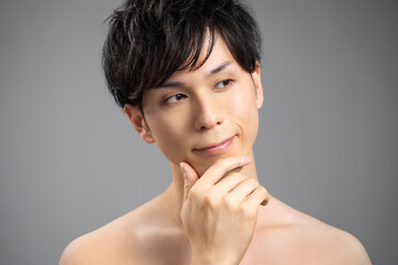 メンズスキンケア　脱毛　メンズメイクイメージ	