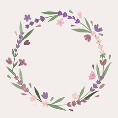 Lavender flower frame