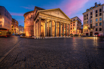 Rome, Italy at The Pantheon, an ancient Roman Temple