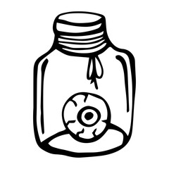Coloring book for children, Jar of Witch Potion
