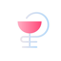 Bowl of Hygieia flat gradient two-color ui icon. Pharmaceutical symbol. Emblem of pharmacology. Simple filled pictogram. GUI, UX design for mobile application. Vector isolated RGB illustration