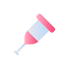Crutch flat gradient two-color ui icon. Orthopedic device. Injured leg support. Rehabilitation. Simple filled pictogram. GUI, UX design for mobile application. Vector isolated RGB illustration