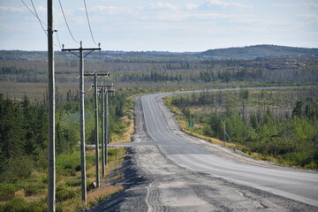 The James Bay road, Baie James, Québec, Canada
