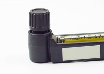 A handle to control of a flow meter.