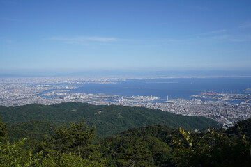 六甲山から大阪平野遠望