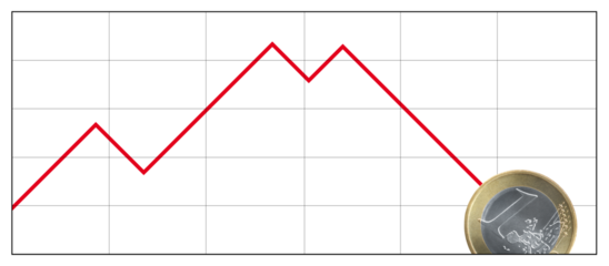 Money series: euro value melting.