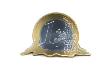 Money series: euro value melting.