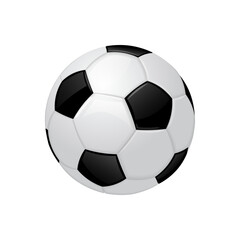 Realistic football or soccer ball Sport equipment icon
