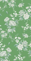 Classic Popular Flower Seamless pattern background - For easy making seamless pattern use it for filling any contours