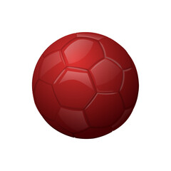 Fototapeta premium Red football or soccer ball Sport equipment icon