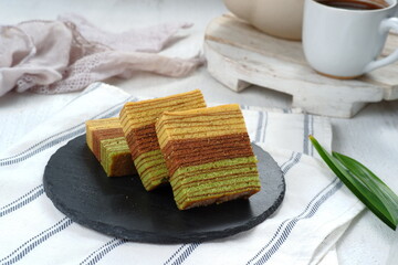 Lapis legit or spekkoek or Thousand Layer Cake, A traditional Indonesia’s Top Traditional Cake is...