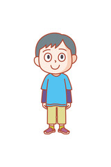 Obraz premium 休日に家族で出かけるのが楽しみな男の子