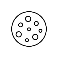 Graphic flat moon icon for your design and website