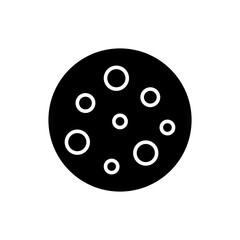 Graphic flat moon icon for your design and website