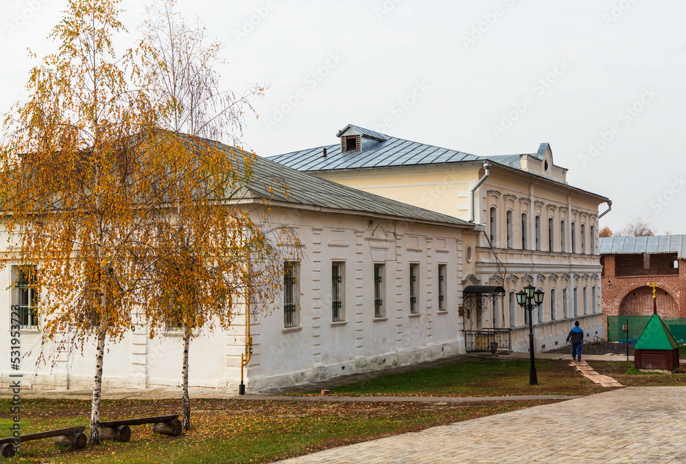 Wall mural The territory of the Zaraisk Kremlin. Zaraisk, Moscow region, Russia