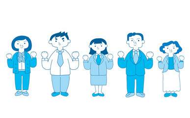 ビジネスパーソンのセット　やる気