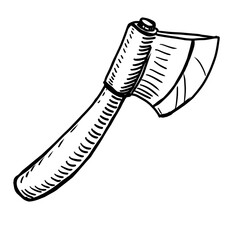 Axe vector illustration on white background