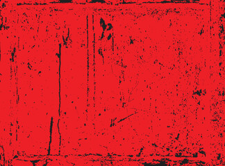 Red Grunge scratched texture. Vector background
