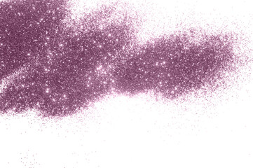 Textured background with purple glitter sparkle on white