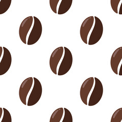Solid or simple coffee beans seamless pattern