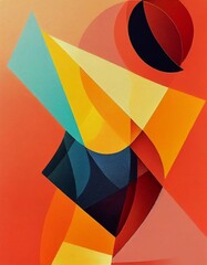 abstract colorful background, a painting of a colorful abstract design, geometric abstract art, matte background, art deco, pattern, rainbow, shape, wallpaper, circles, squares
