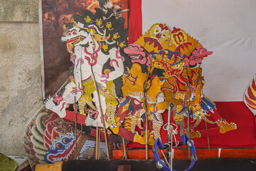 Jakarta, Indonesia, August 10 2022 : Wayang Kulit is one of the Javanese arts, Indonesia that continues to be preserved