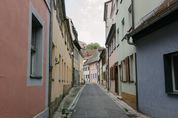 Old city streets of Furth in Germany