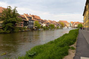 Fototapeta na wymiar Old city river of Bamberg in Germany