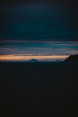 Fototapeta na wymiar Skelligs Sunset over the Sea Ireland 
