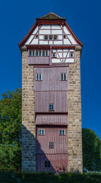 Five button tower (Fünfknopfturm), Schwäbisch Gmünd, Baden Württemberg, Germany.