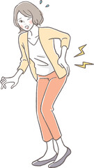 腰が痛いシニア女性