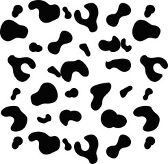 Leopard seamless pattern. White and black seamless. Animal print. Vector background.
