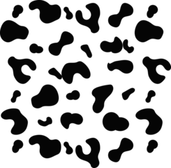Fotobehang Leopard seamless pattern. White and black seamless. Animal print. Vector background. © Adelheidkrisnita