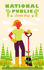 National Public Land Day, reforestation. Suitable for events