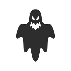 Halloween spooky Halloween ghost. Vector ghost silhouette