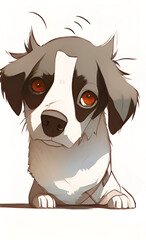 Naklejka premium cute cartoon digital dog