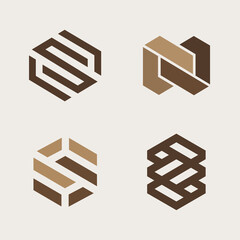 Vector abstract logo template. Logo design for parquet, laminate, flooring, tiles.