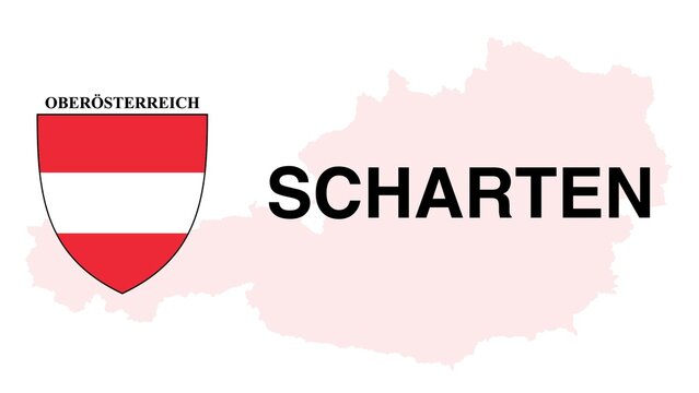 Scharten: Illustration mit dem Ortsnamen der Österreichischen Stadt Scharten im Bundesland Oberösterreich