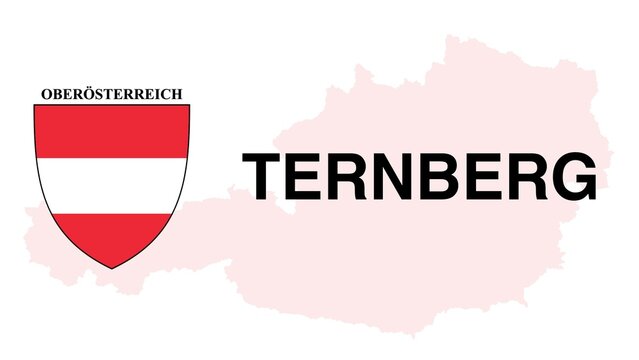 Ternberg: Illustration mit dem Ortsnamen der Österreichischen Stadt Ternberg im Bundesland Oberösterreich