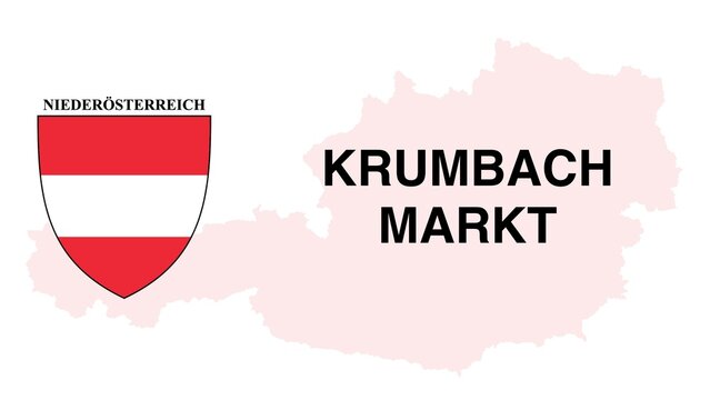 Krumbach Markt: Illustration mit dem Ortsnamen der &Ouml;sterreichischen Stadt Krumbach Markt im Bundesland Nieder&ouml;sterreich