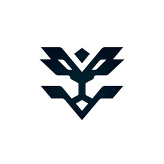 Abstract letter V lion face logo illustration design for your company or business