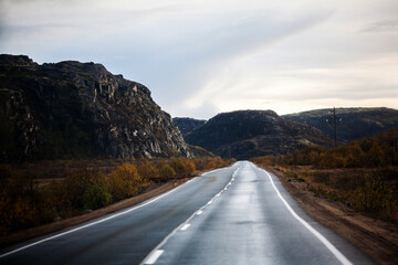 Landscape of Teriberka Village in Murmansk Oblast, Russia