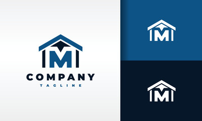 letter M house logo