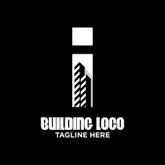 Letter I Building Logo Design Template Inspiration, Vector Illustration.