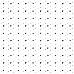 Square seamless background pattern from geometric shapes are different sizes and opacity. The pattern is evenly filled with small black palette symbols. Vector illustration on white background